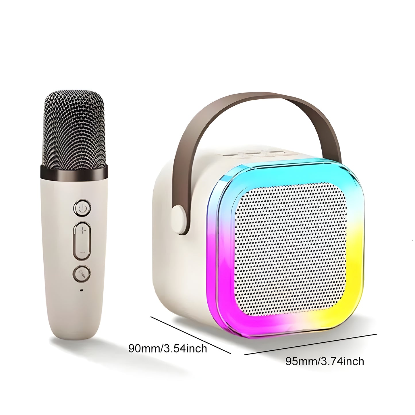 Wireless Mic & Portable Bluetooth speaker with Led Light