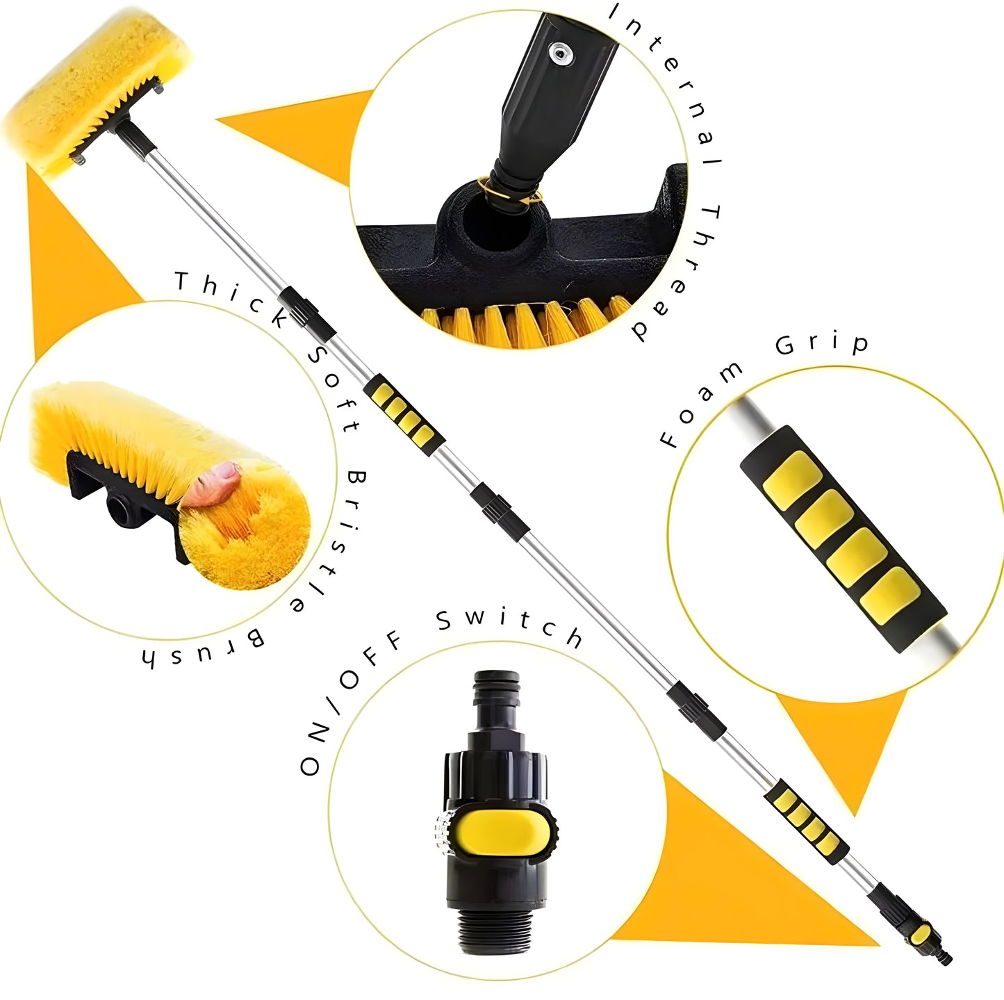 Imported Telescopic Solar Panel Cleaning Brush | Professionally Designed for Solar Panel Technology