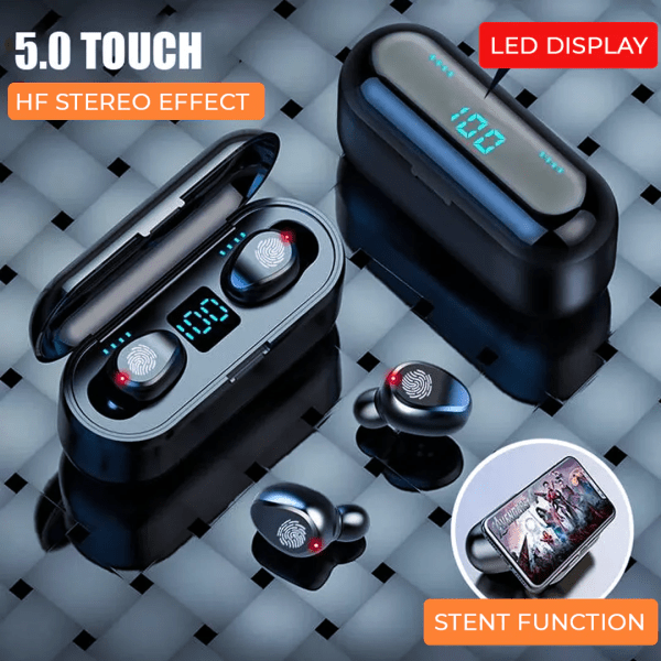 F9 Wireless Earbuds Wireless Bluetooth V5.0 Headset