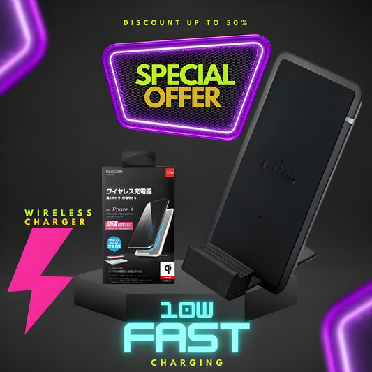 Imported Wireless Charger + Stand | 10W Fast Wireless Charging