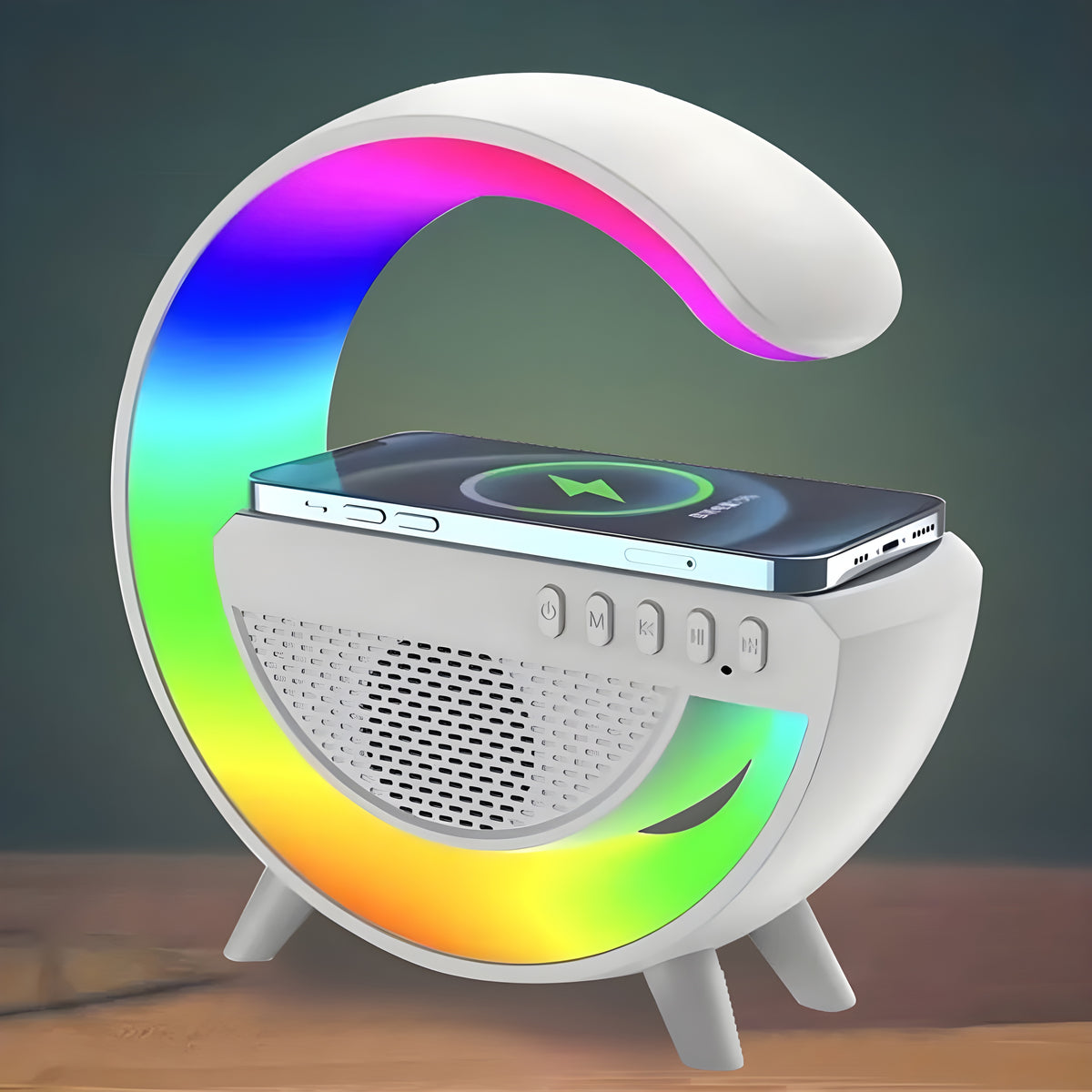 Gadget Bazaar RGB G-LAMP  FAST WIRELESS CHARGING  BLUETOOTH SPEAKER