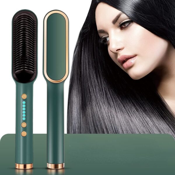 Hqt-909 Hair Straightener Ceramic Heated Hair Brush Gadget Bazaar