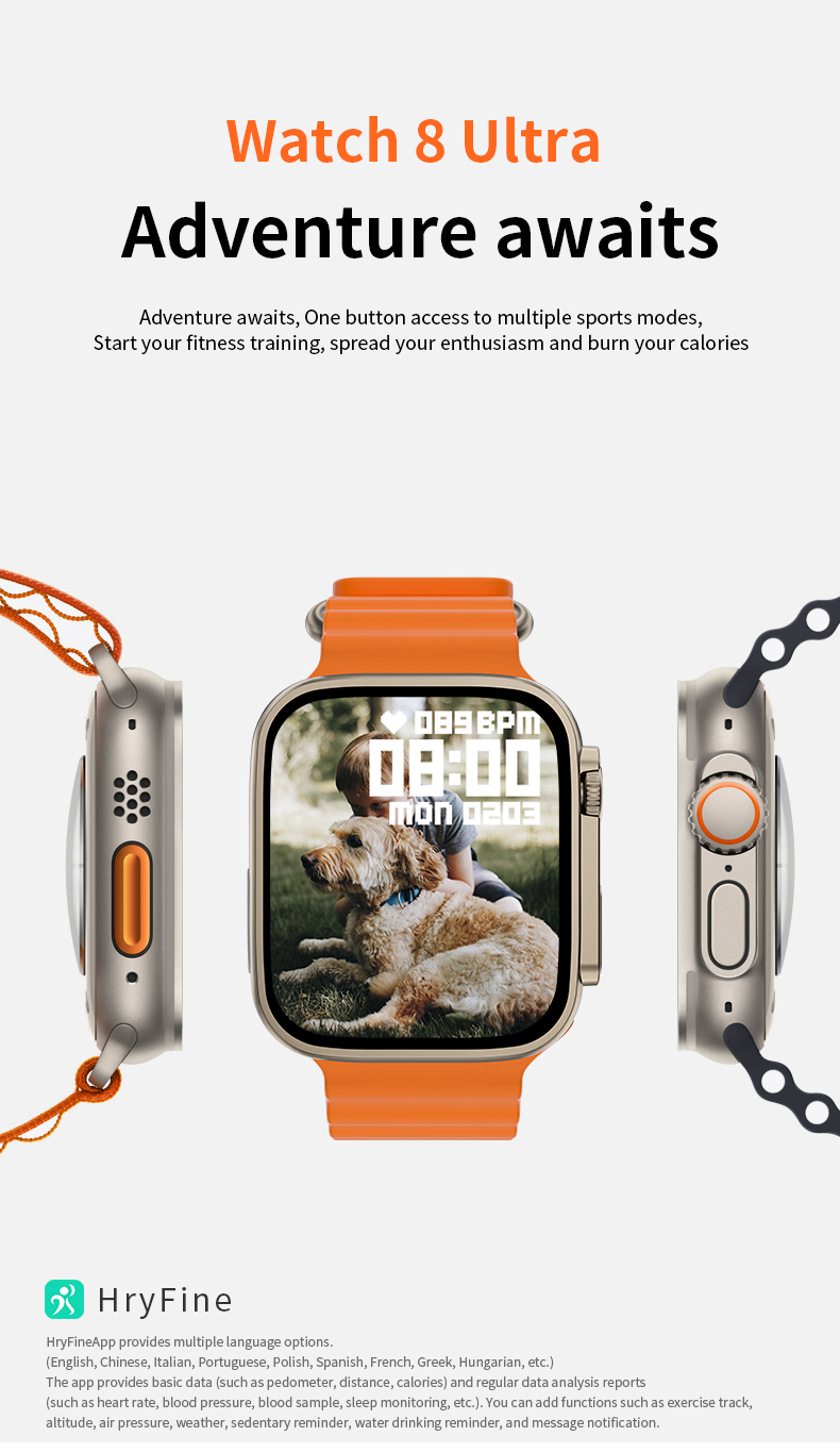 Smart Watch T800 ultra series 8 Gadget Bazaar