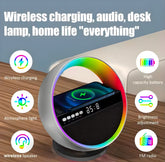 Gadget Bazaar RGB O-SHAPE LAMP  FAST WIRELESS CHARGING  BLUETOOTH SPEAKER