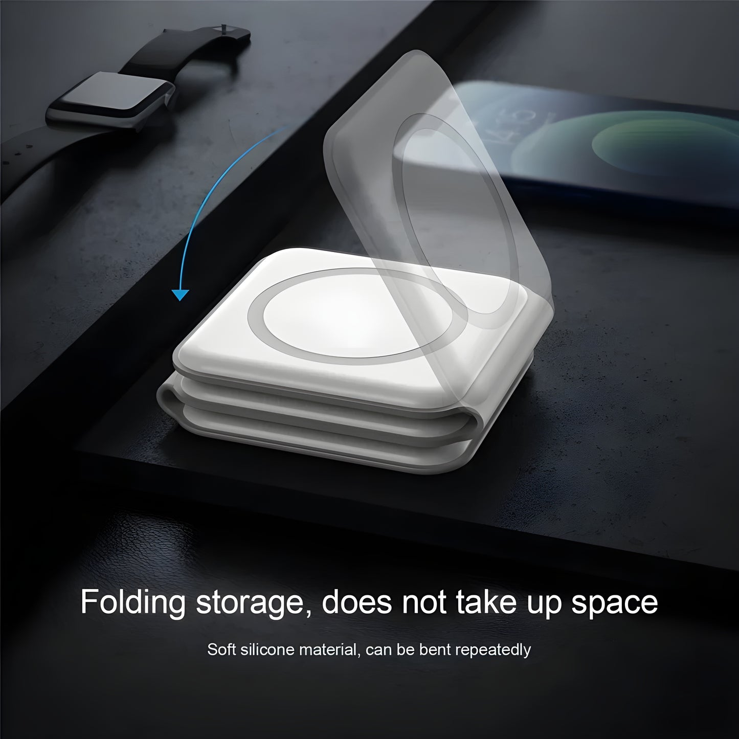 3-in-1 Foldable Wireless Charging Pad – Fast Charging – Portable Travel Charging Station