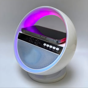 Gadget Bazaar RGB O-SHAPE LAMP  FAST WIRELESS CHARGING  BLUETOOTH SPEAKER